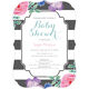 Grey Vintage Flower Baby Shower Invitations Image 3 of 6